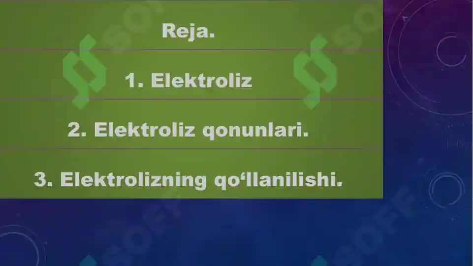 Elektrolizning ta'rifi va unda qo'llaniladigan asboblar 2