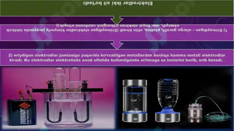 Elektrolizning ta'rifi va unda qo'llaniladigan asboblar 4