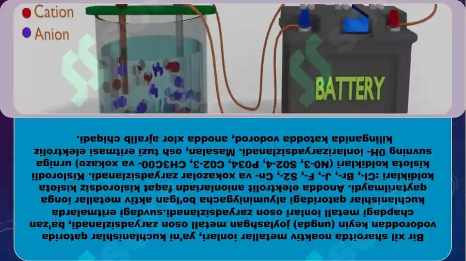 Elektrolizning ta'rifi va unda qo'llaniladigan asboblar 7