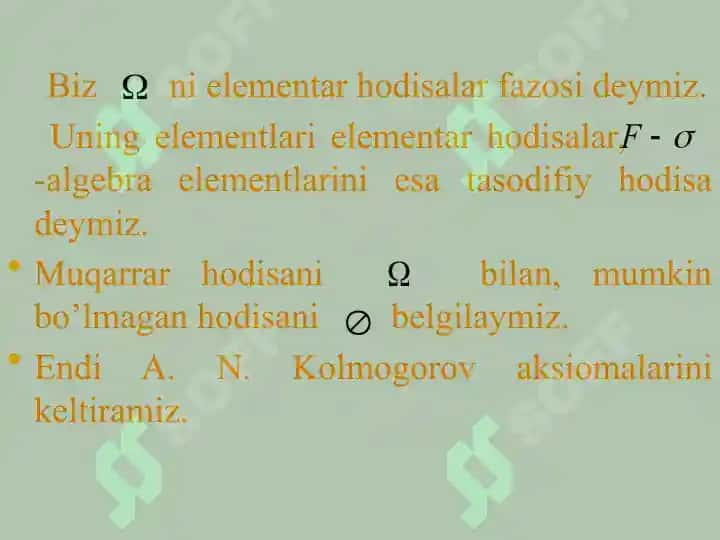 Ehtimollar nazariyasi tarixi 8