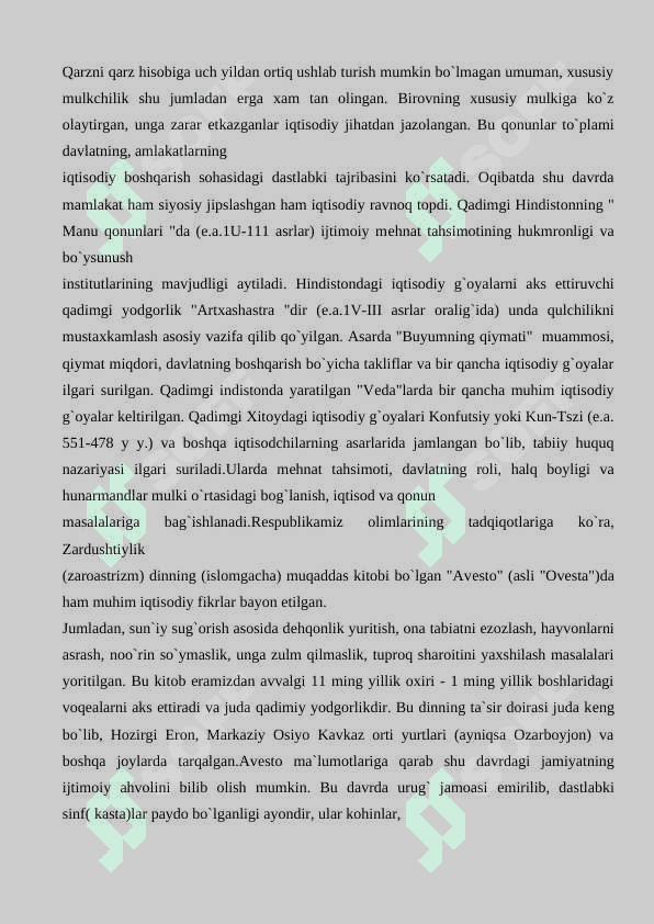 Qadimgi dunyo va fеodal jamiyati  davridagi iqtisodiy ta`limotlar 4