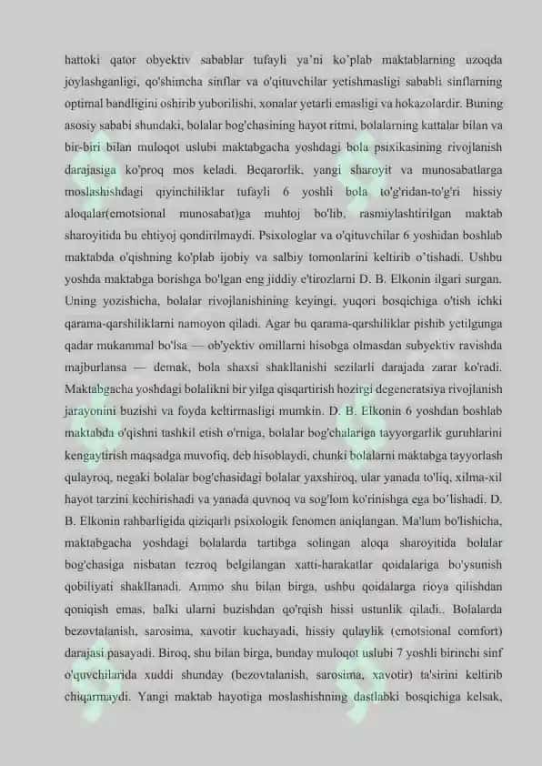 Rivojlanish psixologiyasi va pedagogik psixologiya 7