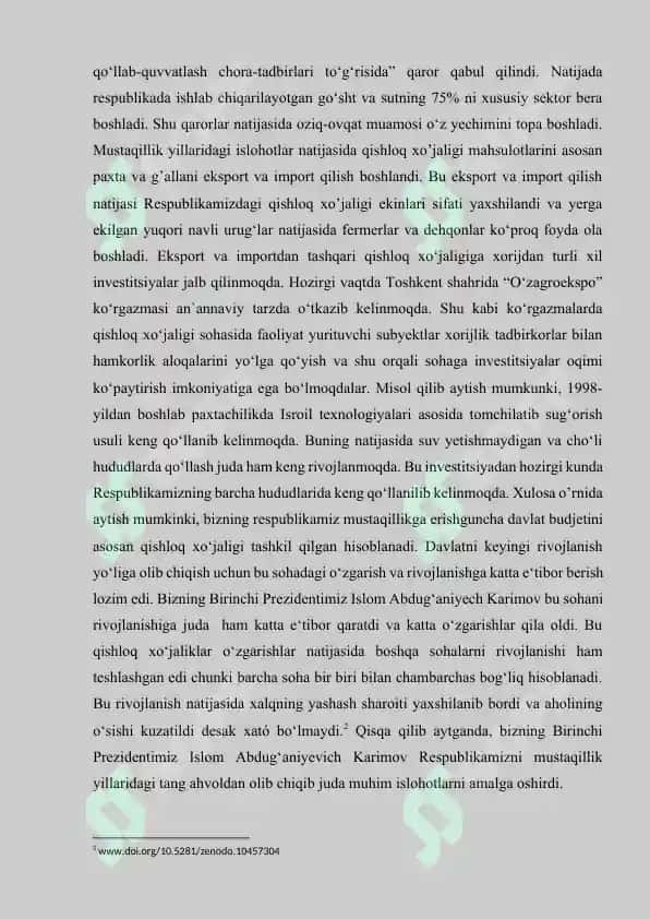 Mustaqillik yillarida qishloq xo‘jaligi va sanoat sohasidagi oʻzgarishlar 5