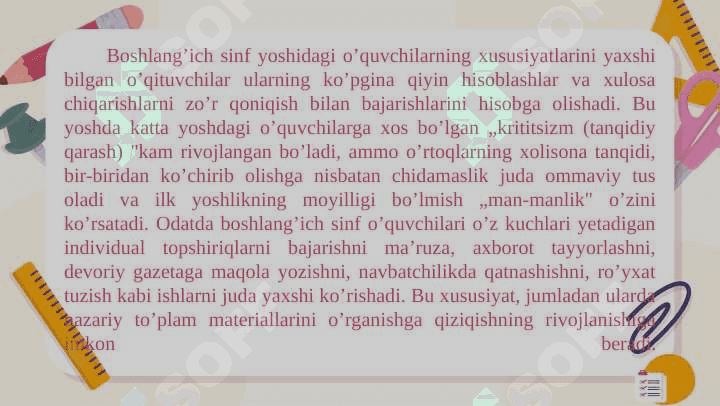 Ona tili oʻqish savodxonligi fanidan konkurs bellashuvlar va mashqlar 5