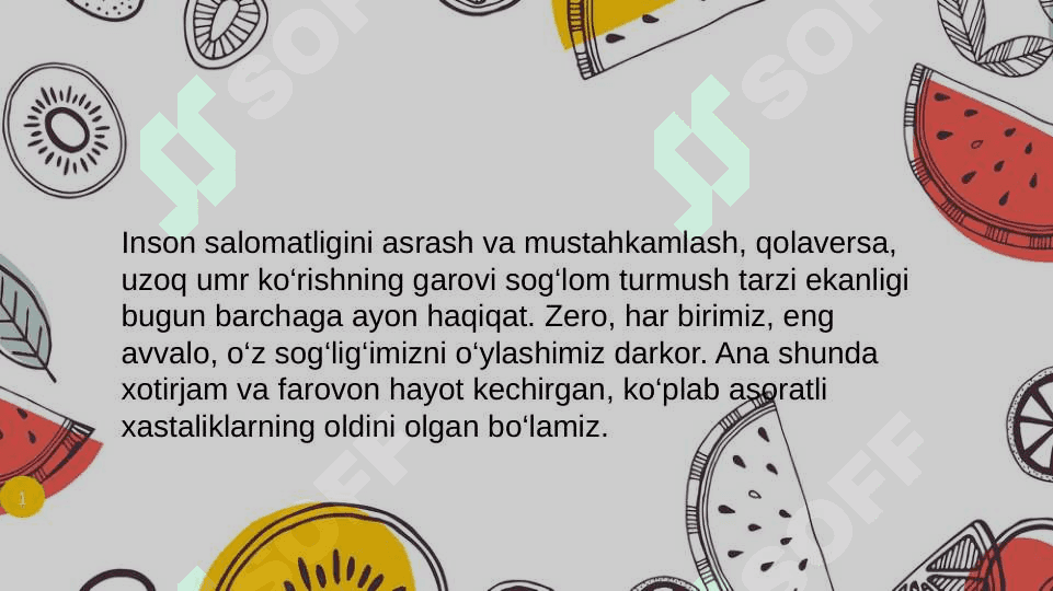Sogʻlom turmush tamoyillari haqida 2