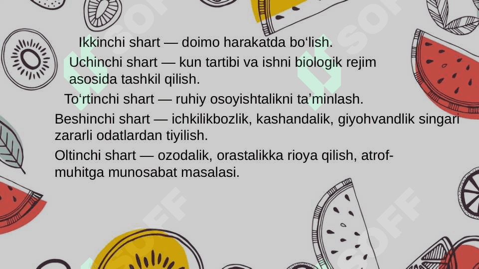 Sogʻlom turmush tamoyillari haqida 4