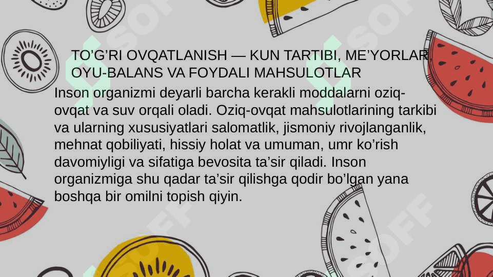Sogʻlom turmush tamoyillari haqida 5