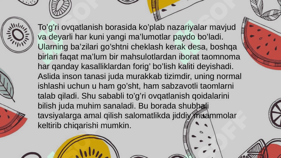 Sogʻlom turmush tamoyillari haqida 6