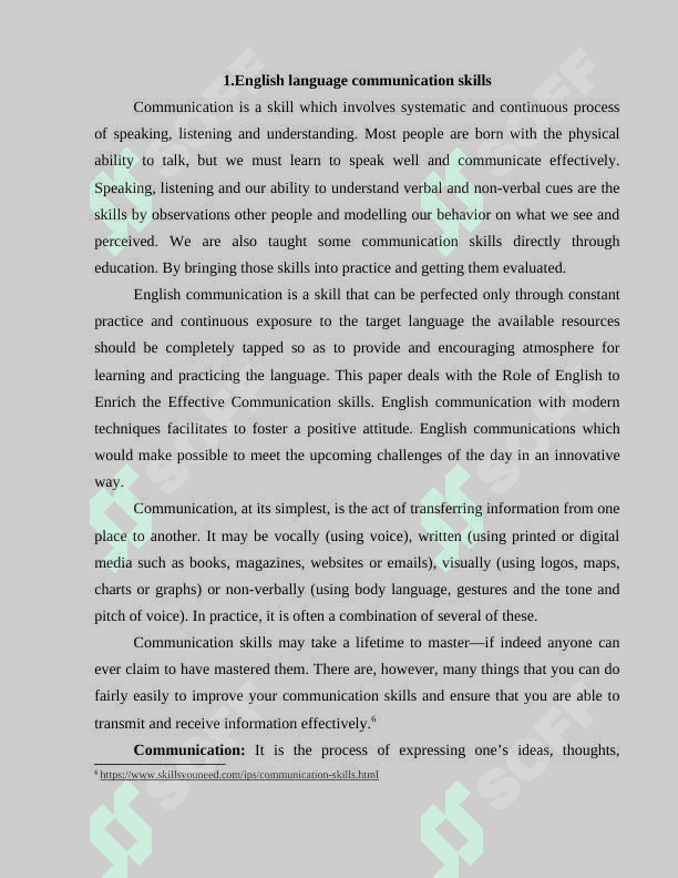 ENGLISH LANGUAGE COMMUNICATION THROUGH PRACTICAL EXPERIENCES (course work) 7