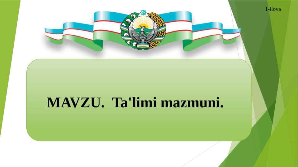 TAʼLIM MAZMUNI 1