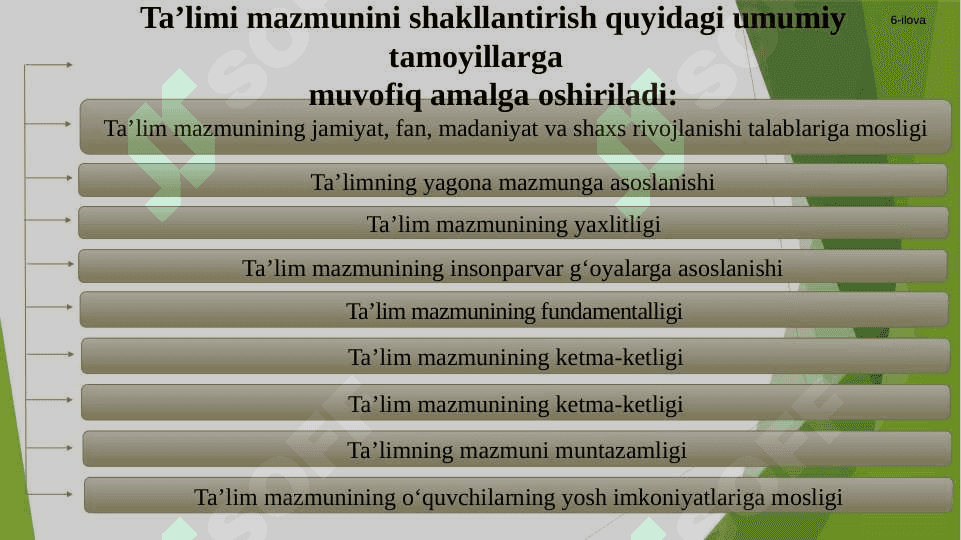 TAʼLIM MAZMUNI 6