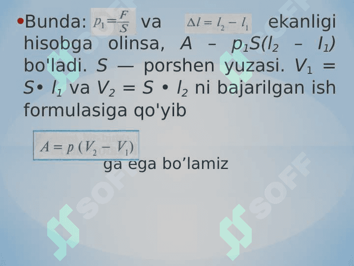Termodinamikaning birinchi qonuni.Gess, Kirxgoff qonunlari bo’yicha materiallarni o’rganish 3