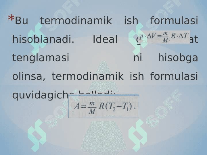 Termodinamikaning birinchi qonuni.Gess, Kirxgoff qonunlari bo’yicha materiallarni o’rganish 4