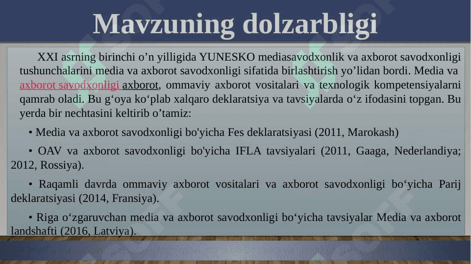 Umumiy o’rta ta’lim muassasalari rahbarlarining mediakompitentligini rivojlantirish 2