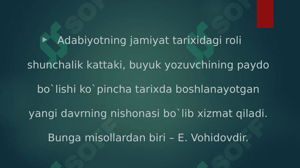 Erkin Vohidov ijodining XX asr O'zbek adabiyotidagi o'rni 2