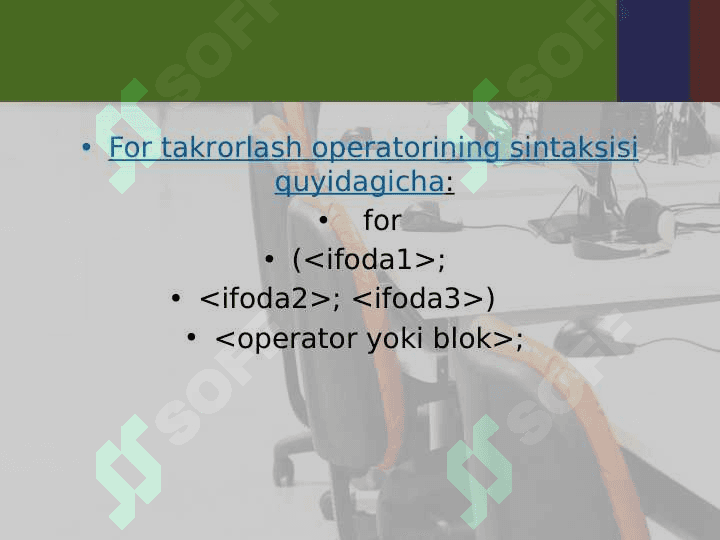 For sikl operatori 4
