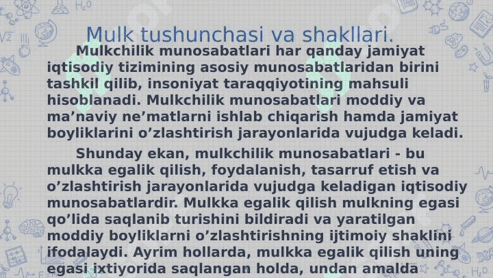 Bozor iqtisodiyoti sharoitida mulkchilik munosabatlari. 5