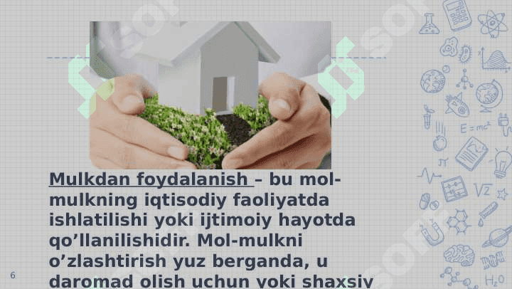 Bozor iqtisodiyoti sharoitida mulkchilik munosabatlari. 6