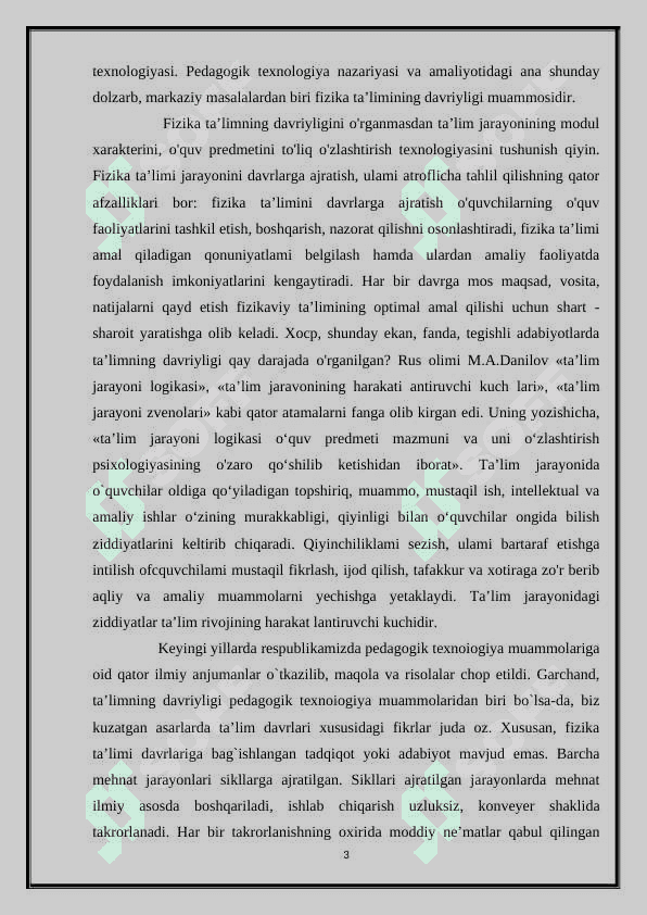 FIZIKANI O’QITISHDA O’QUVCHILAR BILIMINI TEST SAVOLLARI BILAN NAZORAT QILISH 3