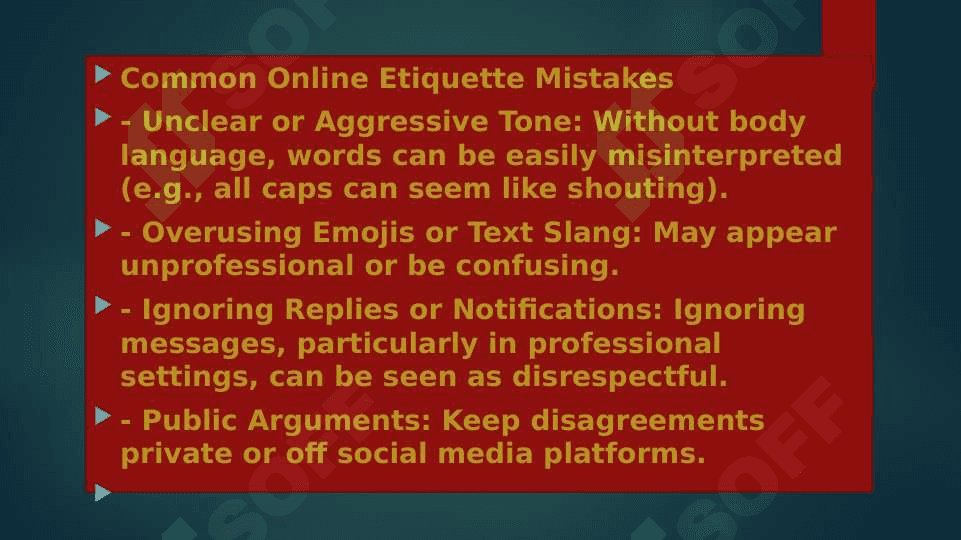 On-line etiquette 4