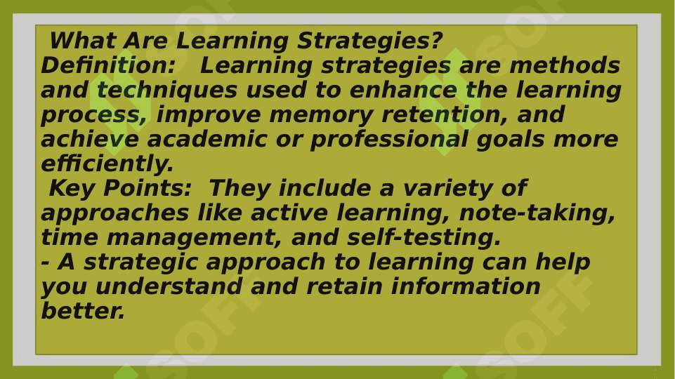 Effective Learning Strategies 2