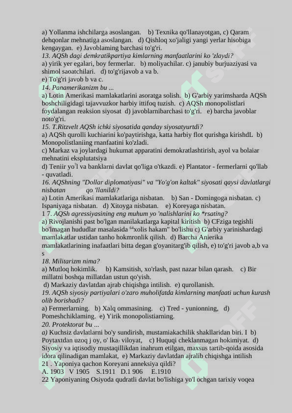9-sinf tarix 1-4-chorak (Javoblari bilan)+ 4