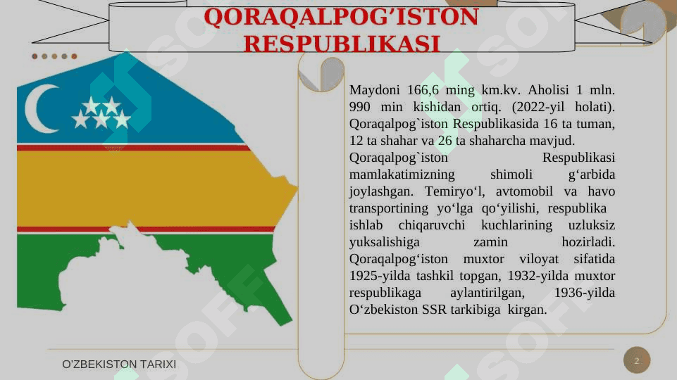 Mustaqillik yillarida Qoraqalpog‘iston Respublikasi 2