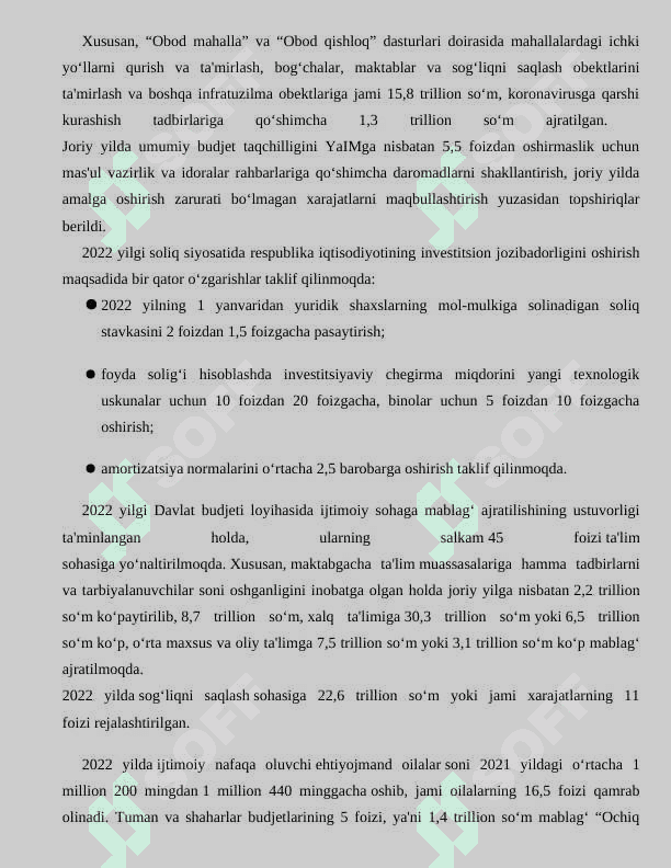Davlat byudjeti profitsitining negativ oqibatlari 8