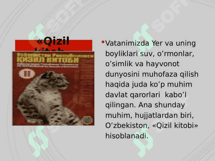 O’zbekiston “Qizil kitob”iga kiritilgan hayvonlar 2