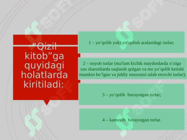 O’zbekiston “Qizil kitob”iga kiritilgan hayvonlar 6