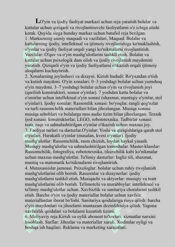 "Takomillashtirilgan ilk qadam" o`quv dasturi 2