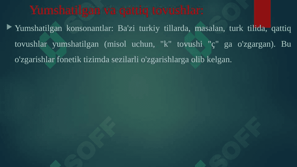 Turkiy tillarning fonetik tizimidagi o’zgarishlar 6