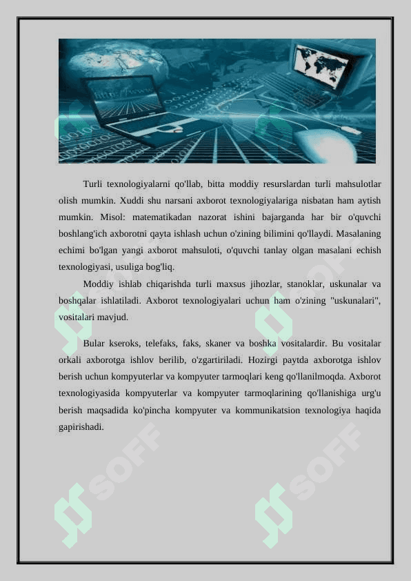 Axborot texnologiyalari evolyutsiyasi bosqichlari 3
