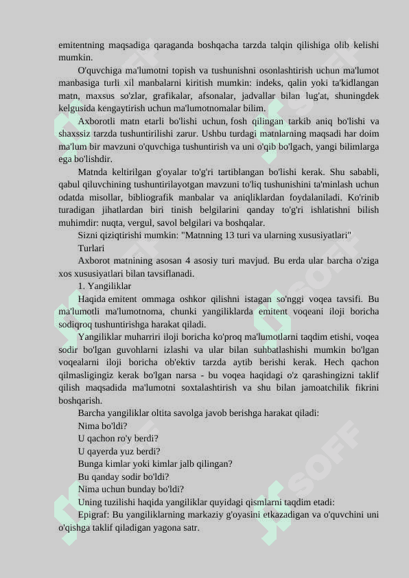 Axborot matnlari bilan ishlash va media madaniyat. 3