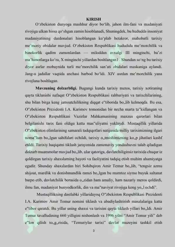 AMIR TEMUR VA TEMURIYLAR DAVRIDA ME’MORCHILIK TARAQIYOTI 2