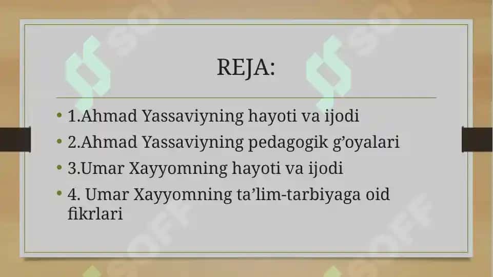 Ahmad Yassaviyning pedagogik g’oyalari, Umar Xayyomning ta'lim tarbiyaga oid fikrlari 2