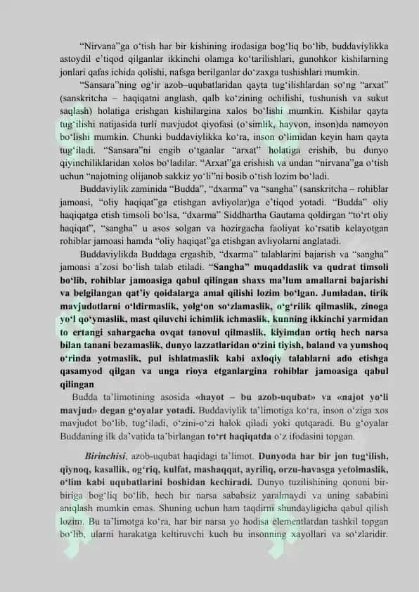 Buddaviylik dinining jamiyat taraqqiyotiga ta’siri 6