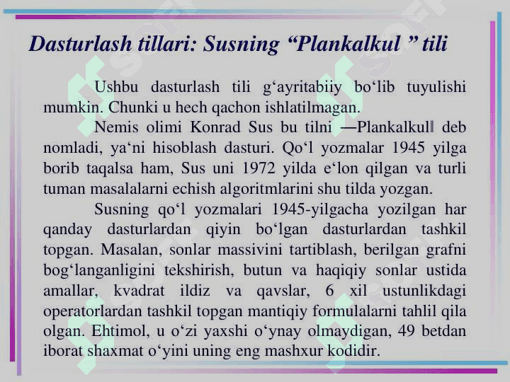 Dasturlash tillari 3