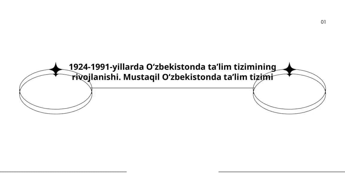 1924-1991-yillarda Oʻzbekistonda taʼlim tizimining rivojlanishi. Mustaqil Oʻzbekistonda taʼlim tizimi