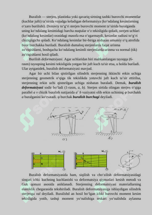 Buralish deformatsiyasi haqida tushuncha 2