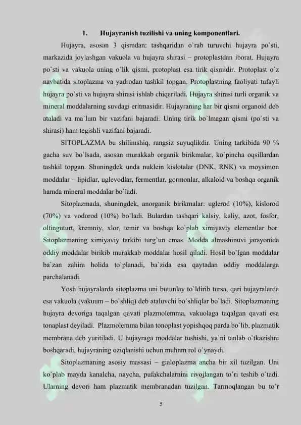 Hujayralar Nazariyasi va Uni O'rganish Usullari 4