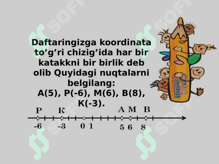 Qarama qarshi sonlar. Musbat va manfiy sonlar. 2