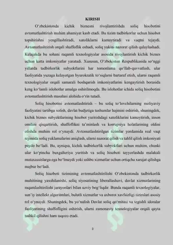 O‘zbekistonda kichik biznes uchun soliq hisobotini avtomatlashtirishning ahamiyati va istiqbollari 3