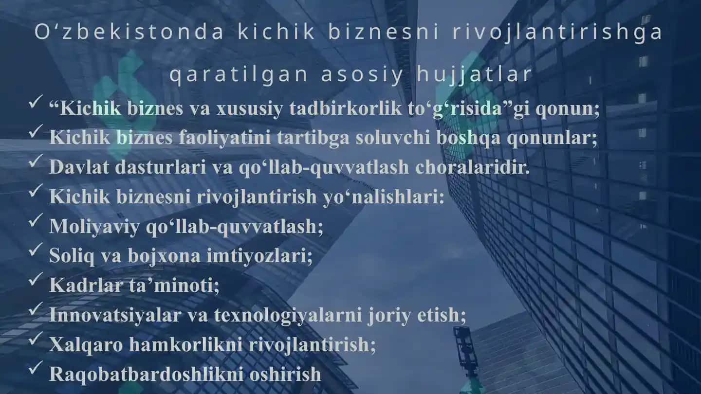 O‘zbekistonda kichik biznes uchun soliq hisobotini avtomatlashtirishning ahamiyati va istiqbollari 8