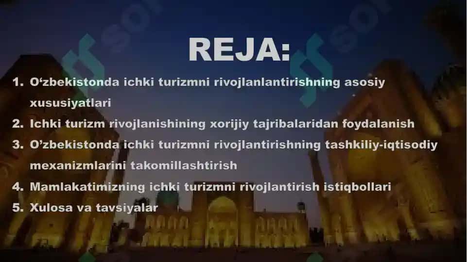 O'zbekistonda Ichki Turizmni Rivojlantirish Yo'llari 2