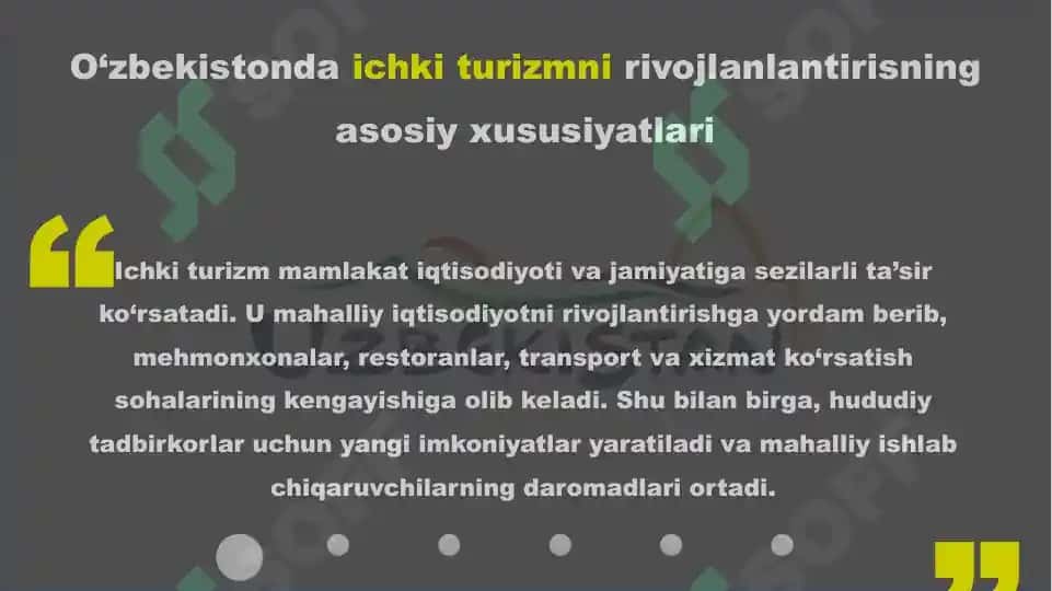 O'zbekistonda Ichki Turizmni Rivojlantirish Yo'llari 7