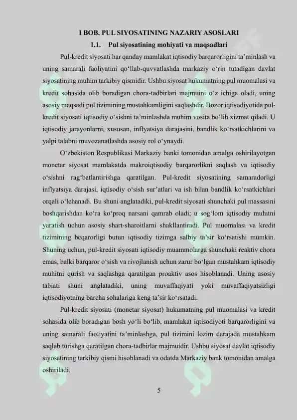 Pul kredit siyosati 4