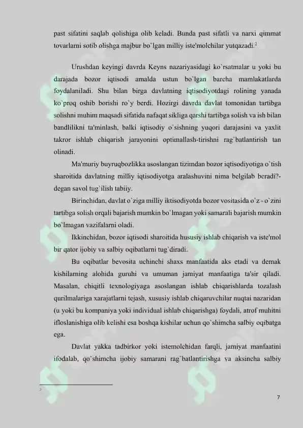Iqtisodiyotni tartibga  solishda davlatning  roʻli 7