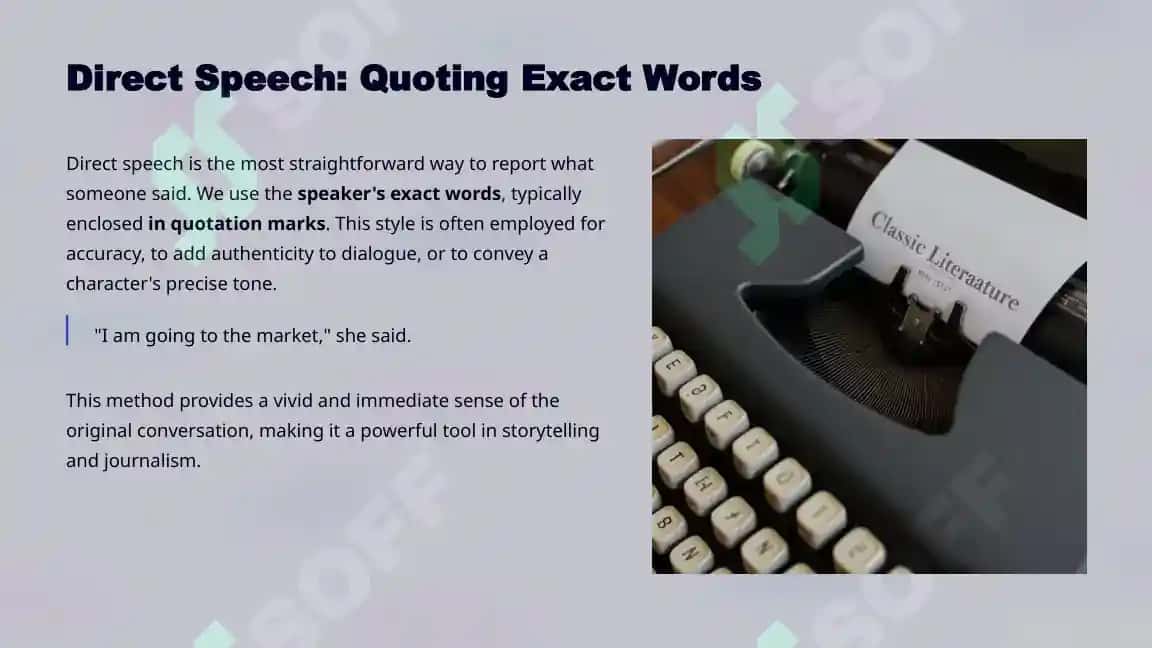Reported Speech Styles: Mastering Direct, Indirect, & Free Indirect 3