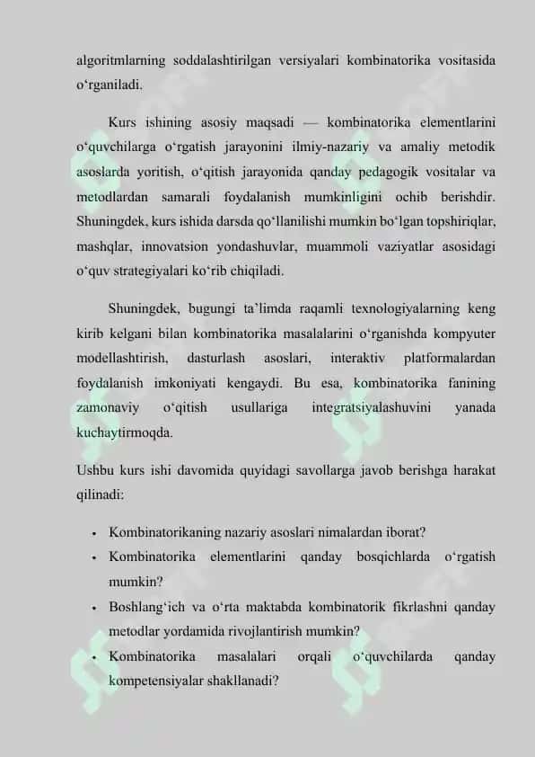 Kombinatorika elementlari va ularni o'qitish 5